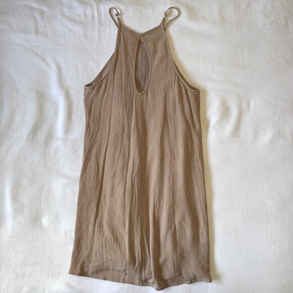 Socialite High Neck Mini Dress with Crochet Daisies - Picture 6 of 11